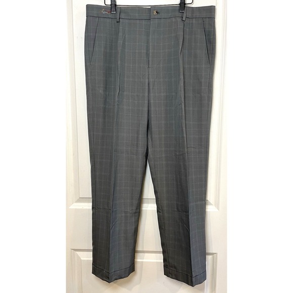 Greg Norman Golf Pants Mens 34 X 30 Gray Polyester Classic Pro Fit - Picture 1 of 9